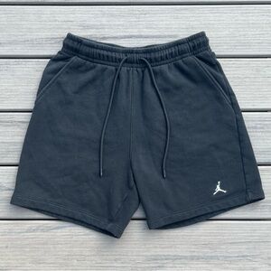Jordan; Solid Black; Sweatpants Style; Above Knee Athletic Shorts; Minor Wear; M